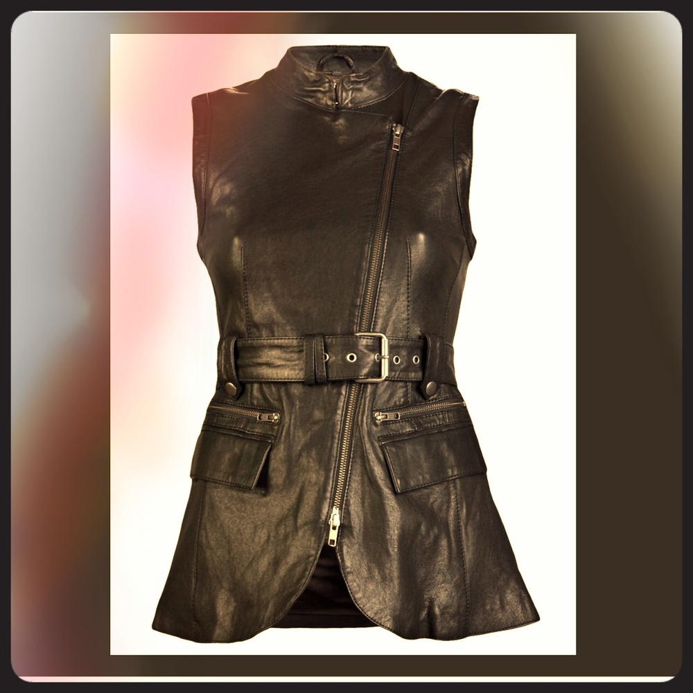 RARE Rachel Zoe leather vest